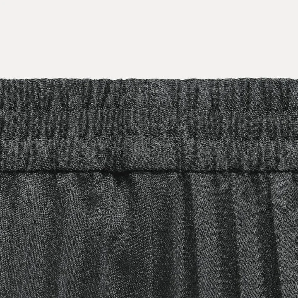 NWT ZARA PLEATED MIDI SKIRT ZW COLLECTION ANTHRACITE GRAY - Picture 8 of 10